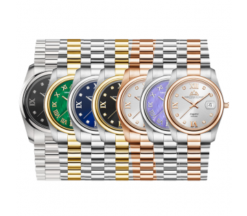 Het Christophe Duschamps Lugano Dames Horloge is beschikbaar in 7 soorten.