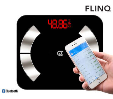De FlinQ Bluetooth Smart Weegschaal is gemakkelijk te bedienen met de app.